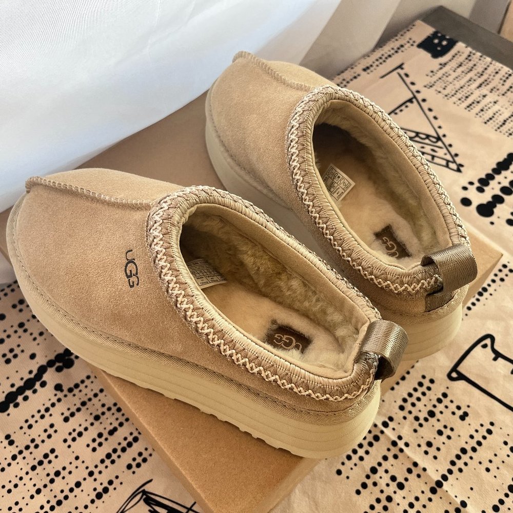 Ugg Tazz Tasman Platform Slippers Beautiful Mustard Seed